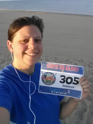 Rebecca: "Completed my 5K while camping at the beach!"