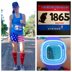 Jaymee: "So glad I got to run this race on Memorial Day! The heat was brutal, but it was so worth it!"