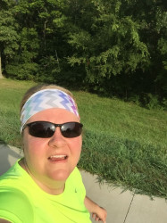 Amy: "It's hot and humid in Kentucky on the morning runs"