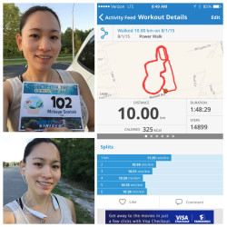 Catherine: "My body is still sore from my workout yesterday but didnt stop me to do my 10K walk for the water.org(Quest for the Golden Pearl )=20Now its time to wait if i will get the GOLDEN PEARL or not... Crossing my fingers to get it ... :) "