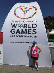 Kimberly: "Special Olympics World Games Unity Community Half Marathon. "