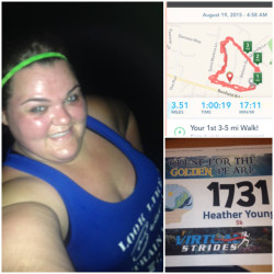 Heather: "My fastest walking time yet! :D "