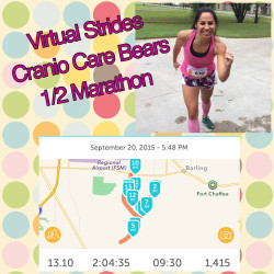 Miranda: "Thank you for helping me train for the Tulsa Marathon with a purpose and awareness of craniosynostisis. It made each step count towards something more than just an ordinary run."