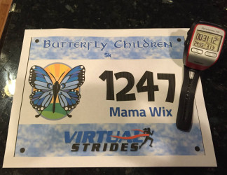 Michelle: "Great run for the Butterfly Children!"