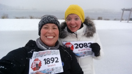 Stretch: Was autumn when we started and full-blown winter (literally) when we finished. Great way to ring in a new season: complete our first 10k for a good cause.