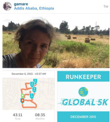 Gail: Run Keeper Global 5k from Ethiopia