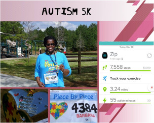 Barbara: Completed My 5K for Autism Speaks Today!!