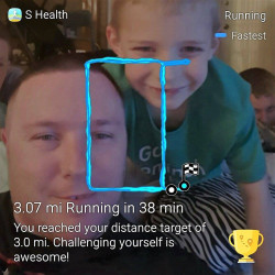 Brent: My son Jason who is 8 Years old wanted to help me get back into running after having surgery, he hung in there the whole time and we ran at his pace but so proud to have him help me with this journey, for some reason it didn't record the last little bit of the 5K. The picture was after the run.
