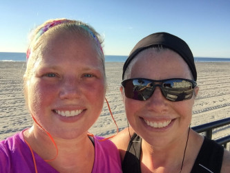 Cara: Great morning for a run at the beach!
Caroline: Another great 5k at the beach!!!
