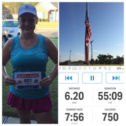 Valerie: Completed the 10K in honor of the Firemen we lost on 9/11.