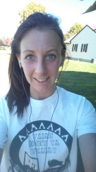 Courtney: Feeling good to get back out and run! Especially for a good cause!