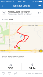 Michelle: Did a run/walk combo to get my 3 miles in! Love doing your virtual runs as training for local runs.