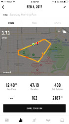 Isabel: Total run was 3.73 miles, just over the 5k mark