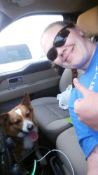 Susanne: First race with my walking buddy Spike!!