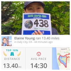 Elaine: "YES!!! This was my first Half Marathon :)"